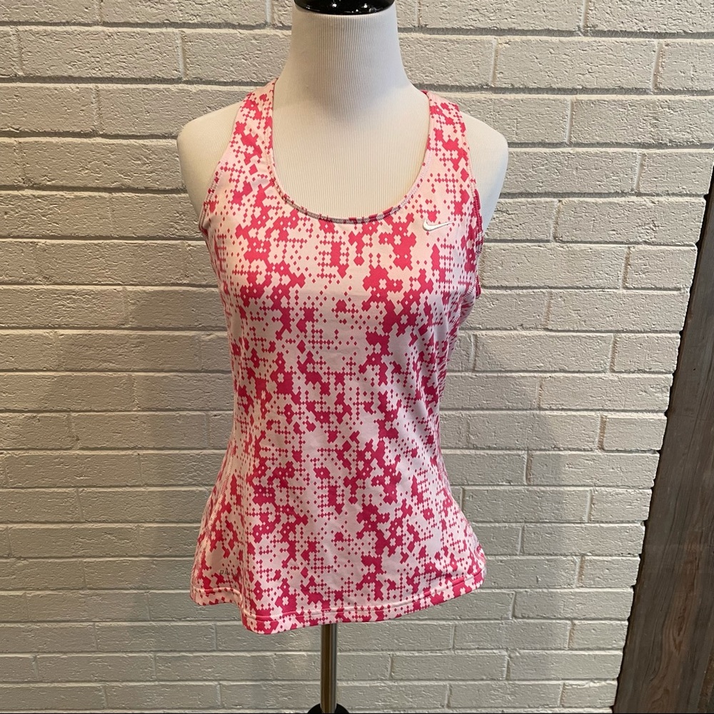 Nike Dri-Fit Pink Geometric Racerback Workout Top